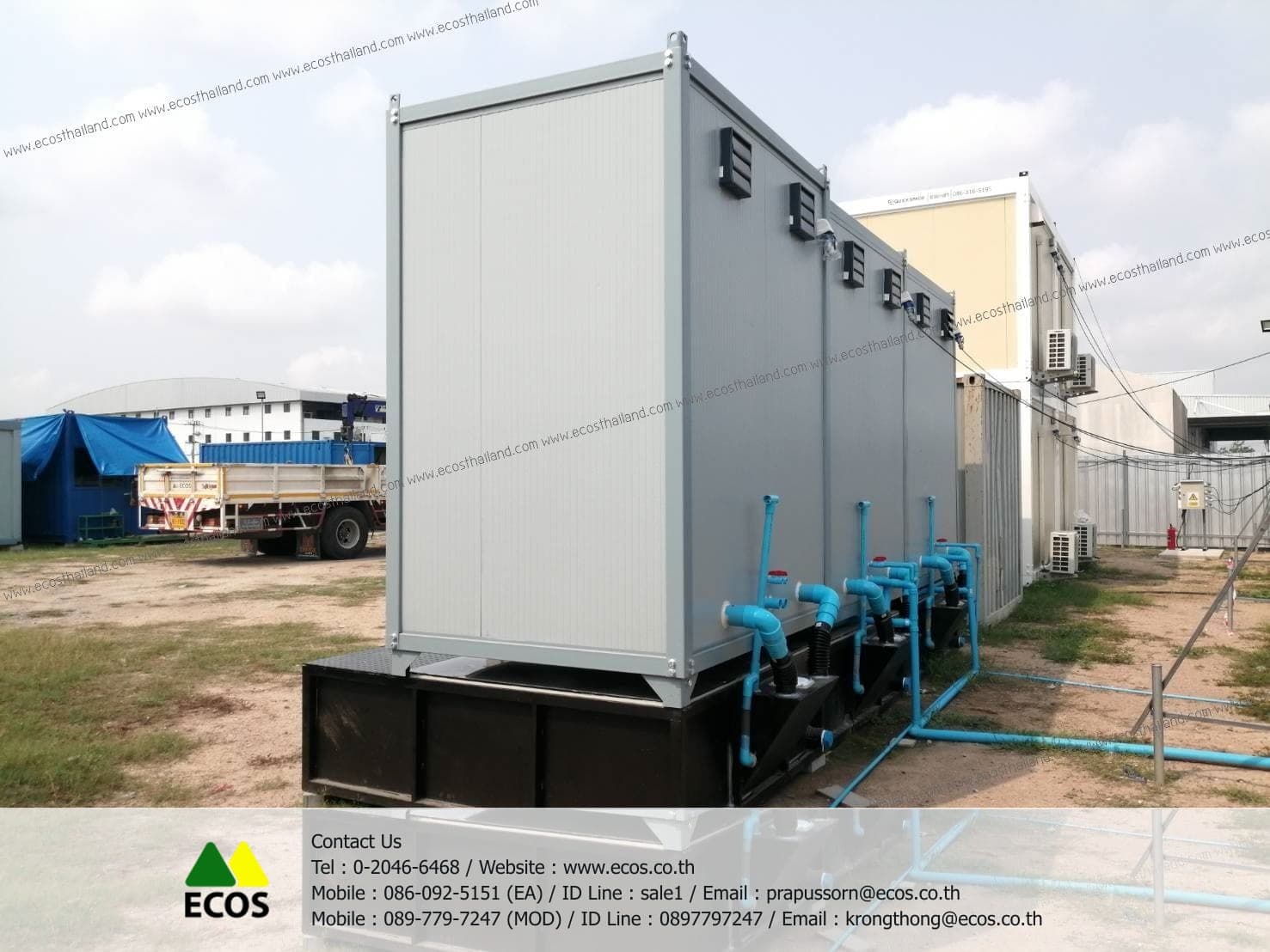 ผลงานติดตั้งตู้สำเร็จรูปหน้างานจริงของ ECOS