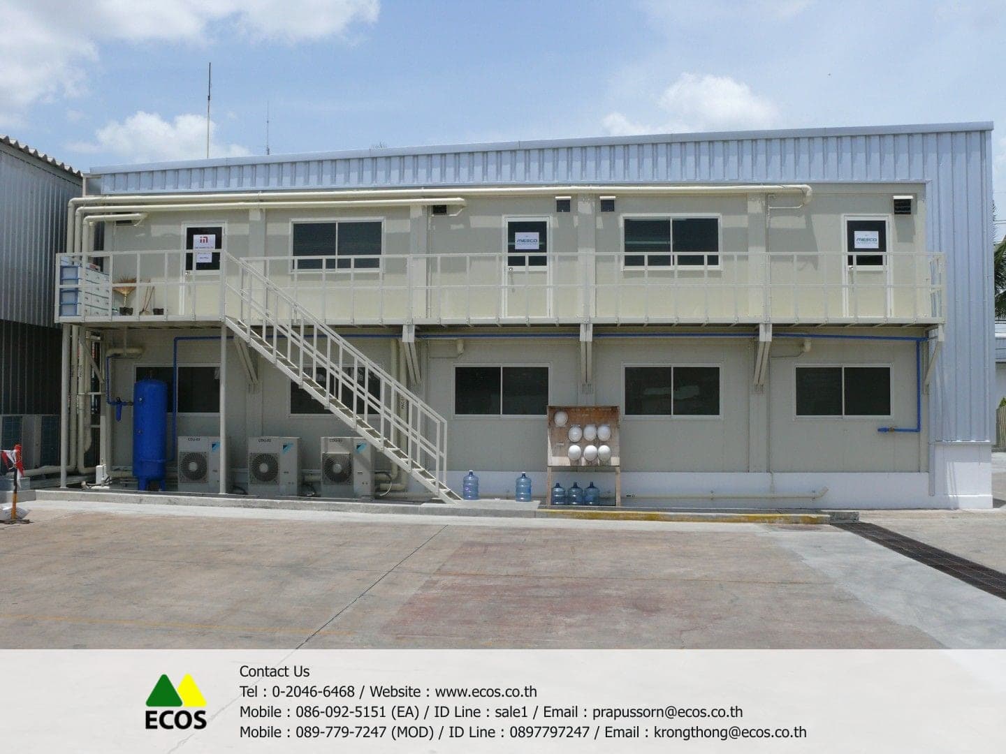 ผลงานติดตั้งตู้สำเร็จรูปหน้างานจริงของ ECOS