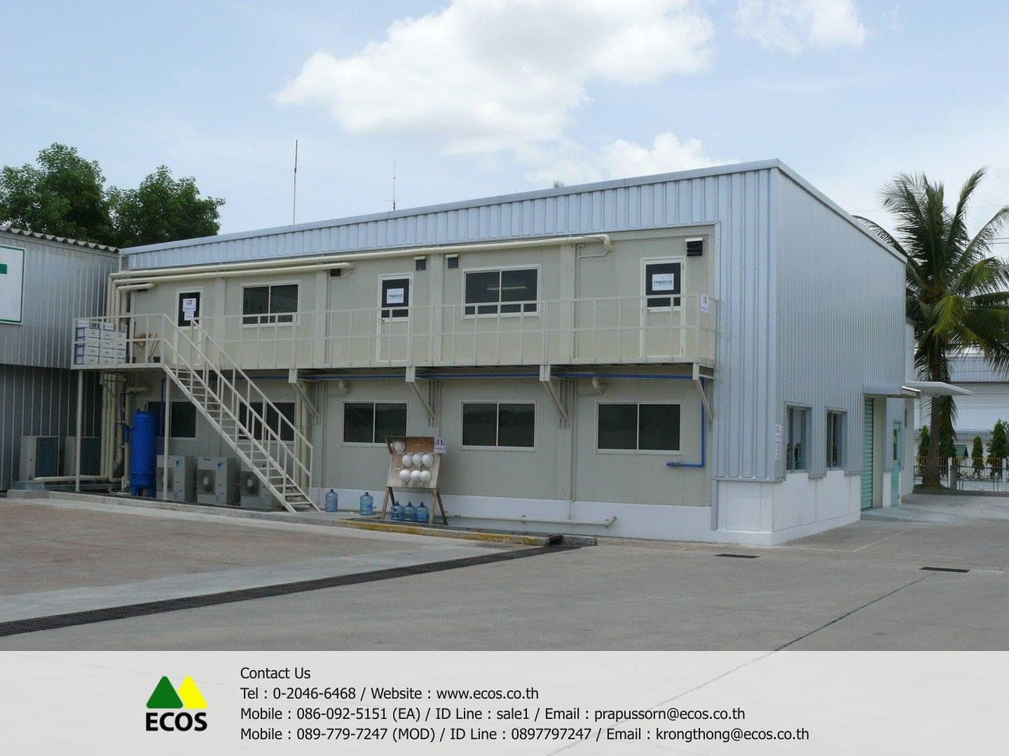 ผลงานติดตั้งตู้สำเร็จรูปหน้างานจริงของ ECOS
