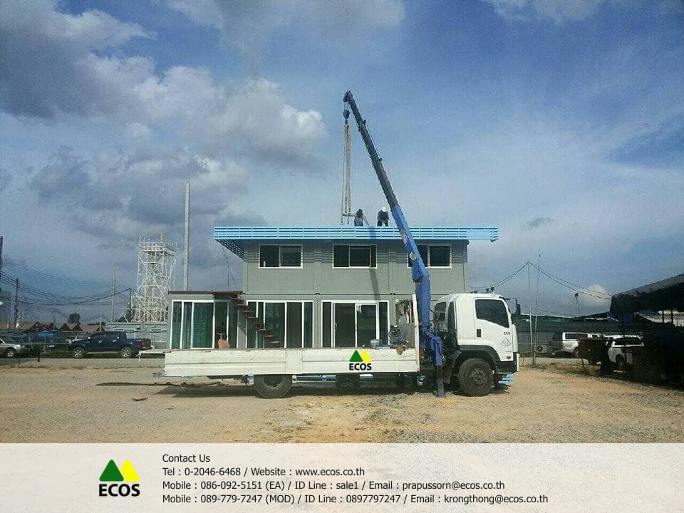 ผลงานติดตั้งตู้สำเร็จรูปหน้างานจริงของ ECOS