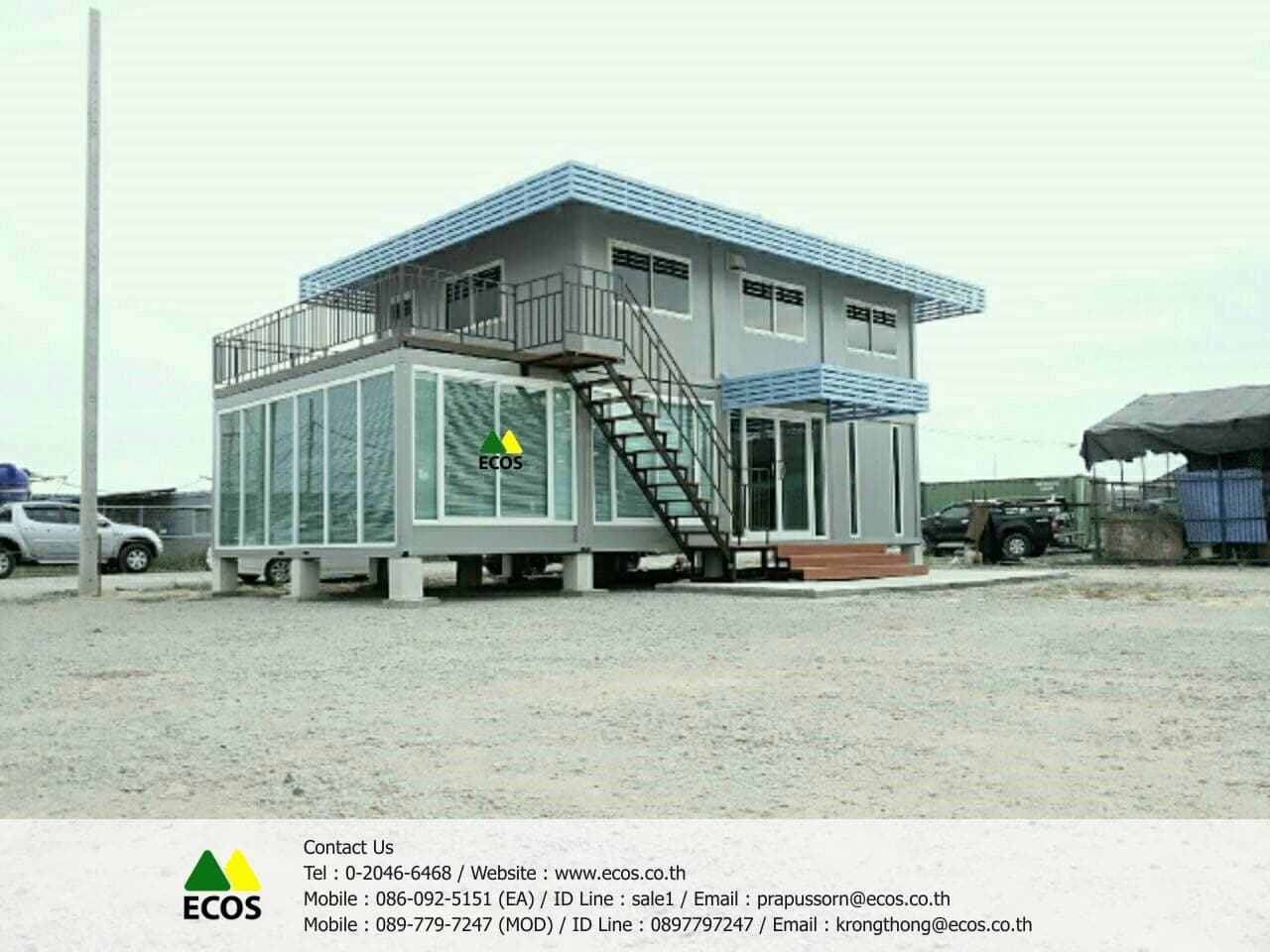 ผลงานติดตั้งตู้สำเร็จรูปหน้างานจริงของ ECOS